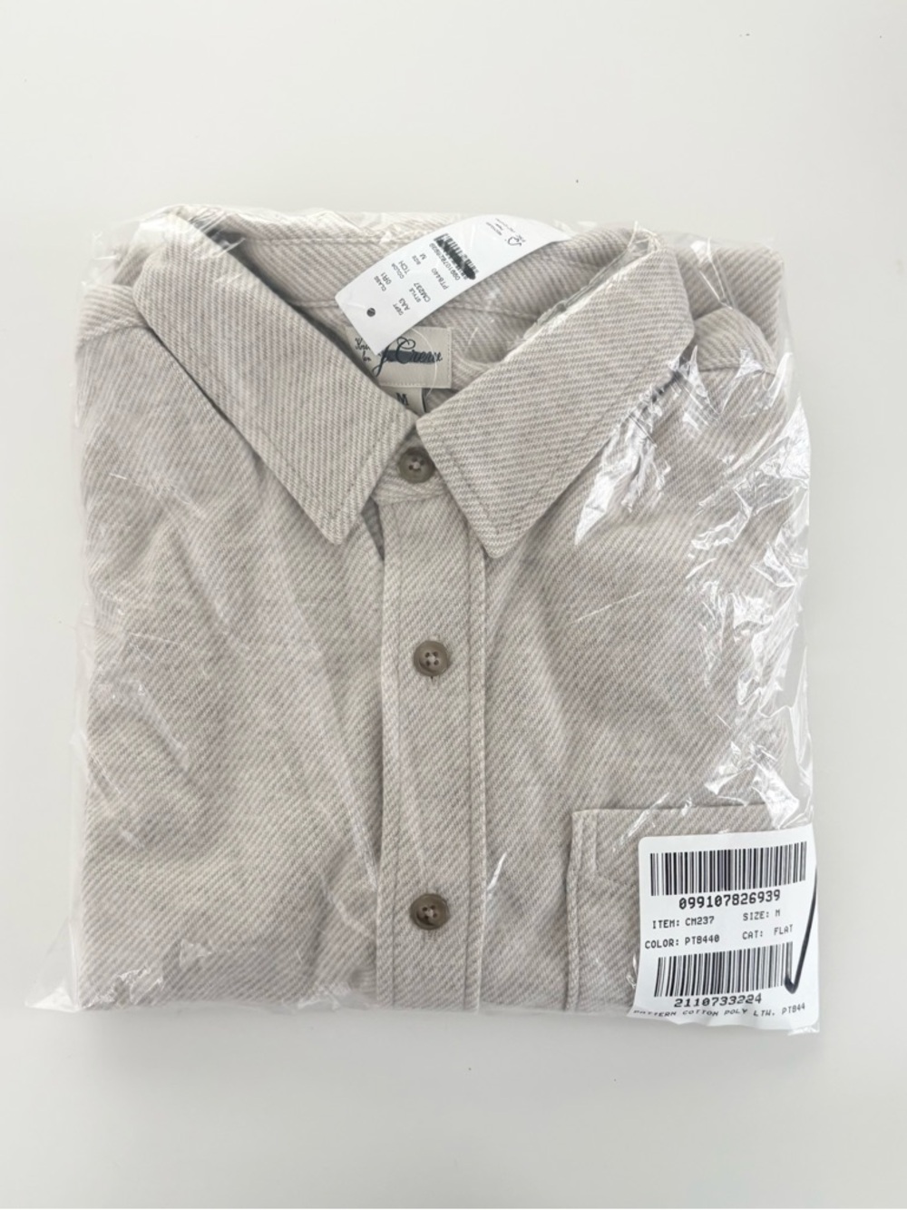 NWT J. Crew Lightweight Seaboard Soft-knit Shirt Twill Canvas Heather - Picture 5 of 5